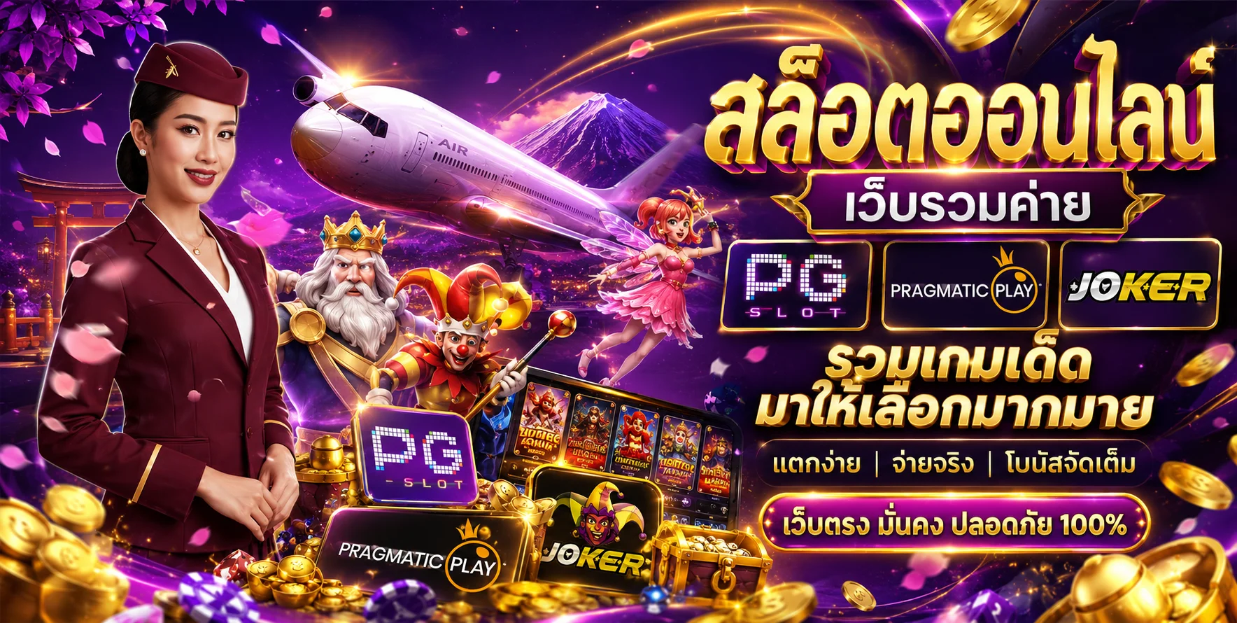 สล็อตออนไลน์เว็บไทยสยาม รวมค่าย PG SLOT Pragmatic Joker